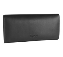 Кошелёк BUGATTI Vertice, чёрный, натуральная воловья кожа, 19,2х3х9,3 см