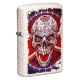 Зажигалка ZIPPO Skull Design с покрытием Mercury Glass, латунь/сталь, белая, 38x13x57 мм