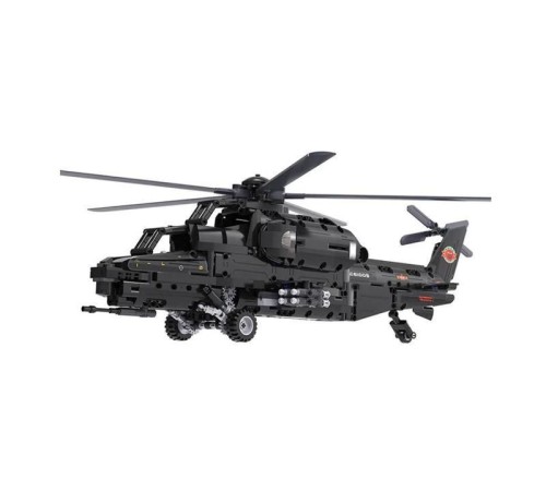 Радиоуправляемый конструктор CADA военный вертолет WZ-10 (989 деталей)