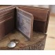 Бумажник KLONDIKE «Tony», натуральная кожа в коричневом цвете, 12 х 9 см
