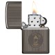 Зажигалка ZIPPO Founder's Day с покрытием Black Ice®, латунь/сталь, чёрная, глянцевая, 38x13x57 мм