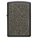 Зажигалка ZIPPO Zippo Maze с покрытием Black Matte, латунь/сталь, чёрная, матовая, 38x13x57 мм