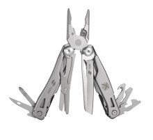 Мультитул Stinger, 106 мм, 15 функций, сталь, серебристый, в комплекте нейлоновый чехол