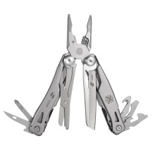 Мультитул Stinger, 106 мм, 15 функций, сталь, серебристый, в комплекте нейлоновый чехол