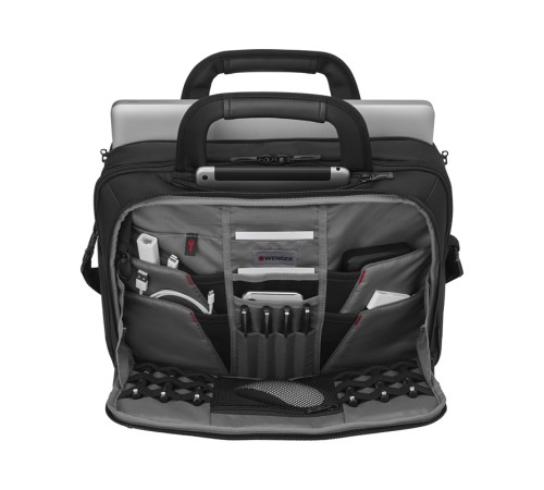 Портфель WENGER для ноутбука 14-16'', черный, баллистический нейлон, 40 x 16 x 29 см, 11 л