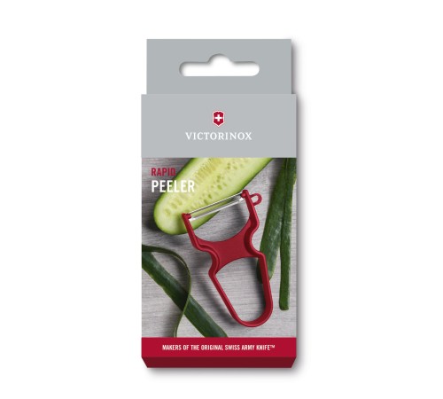 Овощечистка VICTORINOX RAPID, поворотное лезвие из нержавеющей стали, красная