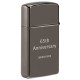 Зажигалка 65th Anniversary Zippo Slim® с покрытием Black Ice®, латунь/сталь, чёрная, 29x10x60 мм