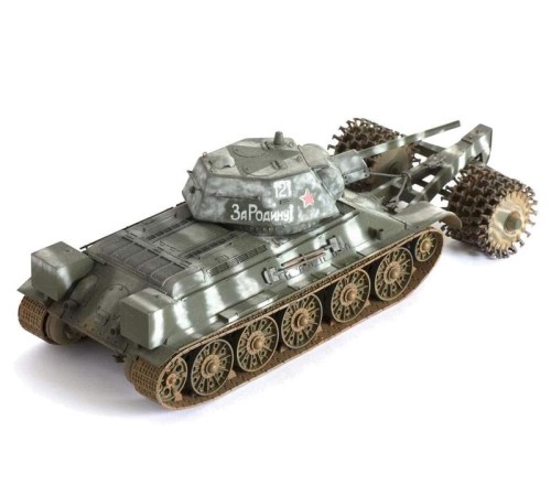 Сборная модель ZVEZDA Советский средний танк с минным тралом Т-34/76, 1/35