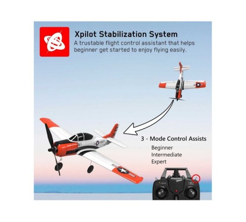 Радиоуправляемый самолет Volantex RC T28 400мм 2.4G 4ch LiPo RTF with Gyro