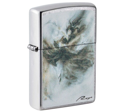 Зажигалка ZIPPO Luis Royo с покрытием Street Chrome, латунь/сталь, серебристая, 38x13x57 мм