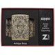 Зажигалка ZIPPO Armor® с покрытием Antique Brass, латунь/сталь, золотистая, матовая, 38x13x57 мм