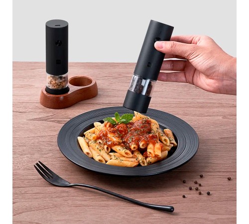 Набор из двух электрических мельниц для специй Huohou Black, 14 см