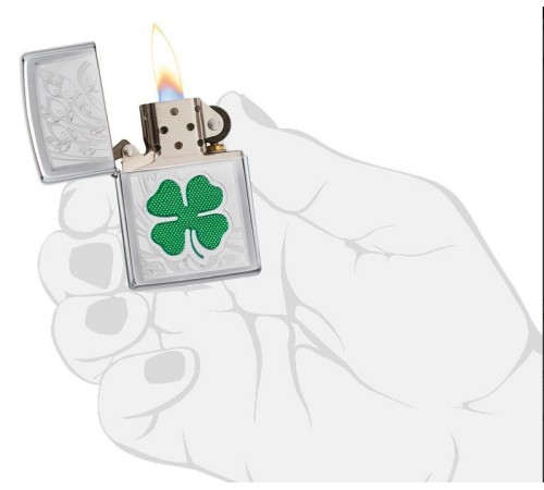 Зажигалка ZIPPO Classic с покрытием High Polish Chrome, латунь/сталь, серебристая, 38x13x57 мм