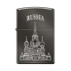 Зажигалка ZIPPO Собор Василия Блаженного, с покрытием Black Ice®, латунь/сталь , чёрная, 38x13x57 мм