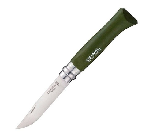 Нож Opinel №8 Trekking, нержавеющая сталь, хаки, блистер, 001980