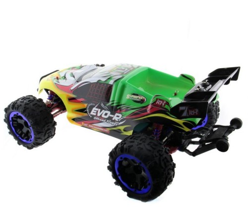 Радиоуправляемая трагги Remo Hobby EVO-R Brushless UPGRADE (зеленая) 4WD 2.4G 1/8 RTR