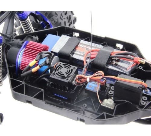 Радиоуправляемый монстр Remo Hobby Dinosaurs Master Brushless (синий) 4WD 2.4G 1/8 RTR