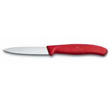 Нож для овощей VICTORINOX SwissClassic, 8 см, с заострённым кончиком, красный