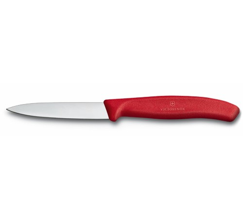 Нож для овощей VICTORINOX SwissClassic, 8 см, с заострённым кончиком, красный