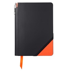 Записная книжка Cross Jot Zone, A5, 160 страниц в линейку, ручка в комплекте. Цвет - черно-оран