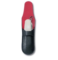 Чехол VICTORINOX для ножей-брелоков 58 мм толщиной 2-3 уровня, кожаный, чёрный