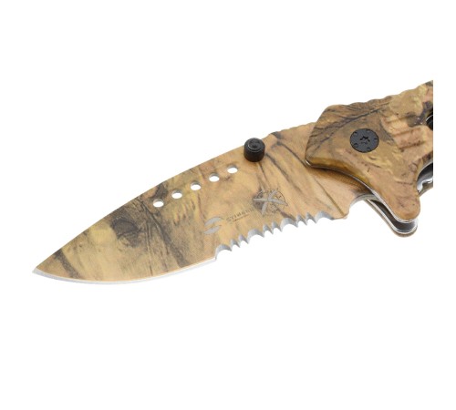 Нож складной Stinger, 95 мм (серый камуфляж), рукоять: алюминий (серо-зеленый камуфляж), картонная к