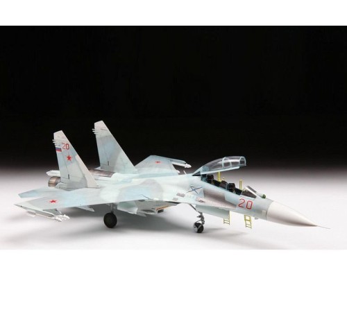 Сборная модель ZVEZDA Российский учебно-боевой самолёт Су-27УБ, 1/72