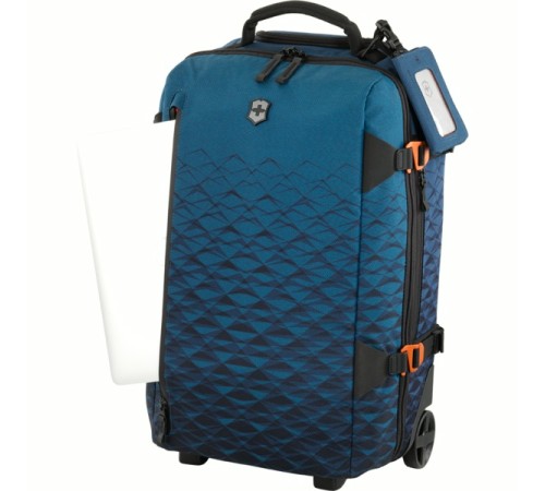 Сумка на колёсах VICTORINOX Vx Touring, синяя, ткани VX4 и VXTek, 35x20x55 см, 33 л