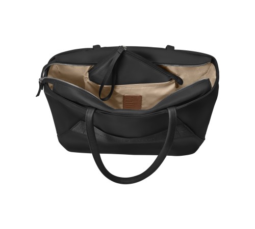 Сумка VICTORINOX Victoria Signature Tote, черная, нейлон/кожа, 51x15x30 см, 19 л