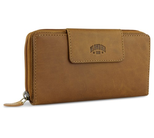 Кошелек KLONDIKE RUSH «Sheila», натуральная кожа в коньячном цвете, 19 х 11 х 4 см