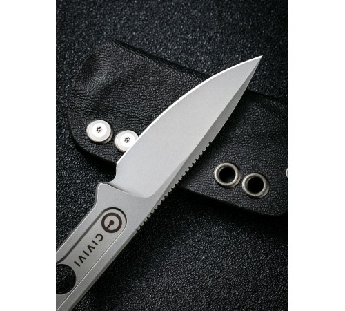 Нож CIVIVI Fixed Blade Circulus 10Cr15CoMoV Steel Stonewashed Ostap Hel Design
