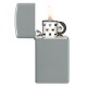 Зажигалка ZIPPO Slim® с покрытием Flat Grey, латунь/сталь, серая, матовая, 29x10x60 мм