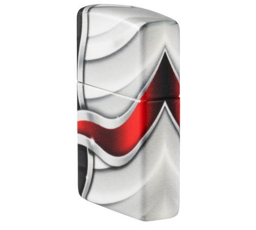 Зажигалка Zippo Flame Design с покрытием White Matte, латунь/сталь, белая, матовая, 38x13x57 мм