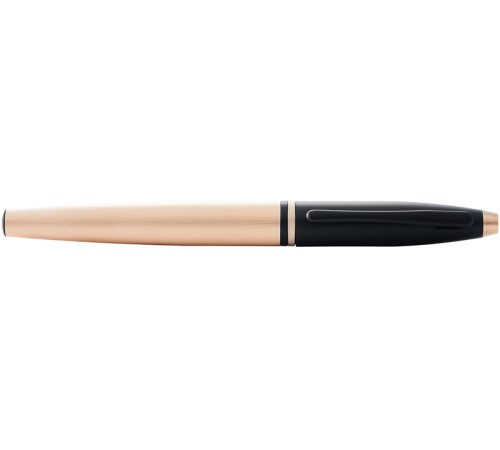 Ручка-роллер Cross Calais Brushed Rose Gold Plate and Black Lacquer