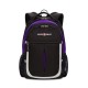 Рюкзак SWISSGEAR, чёрный/фиолетовый/серебристый, полиэстер 600D, 32х15х45 см, 22 л