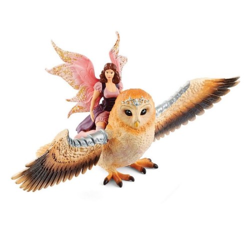 Фигурка Schleich Фея, летящая на сверкающей сове