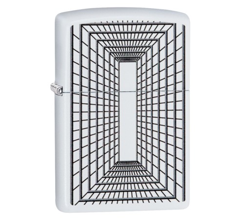 Зажигалка ZIPPO с покрытием White Matte, латунь/сталь, белая, матовая, 36x12x56 мм