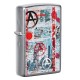 Зажигалка ZIPPO Anarchy Design с покрытием Street Chrome™, латунь/сталь, серебристая, 38x13x57 мм