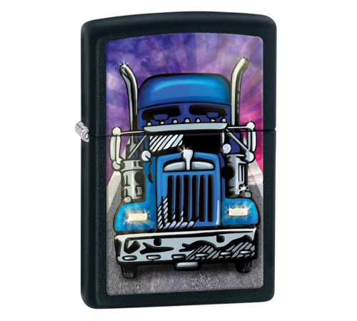 Зажигалка ZIPPO Classic с покрытием Black Matte, латунь/сталь, чёрная, матовая, 36x12x56 мм