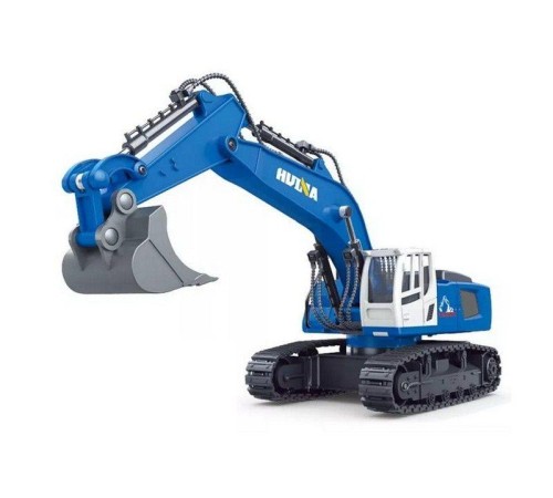 Радиоуправляемый экскаватор HUI NA TOYS, синий 2.4G 9CH 1/18 RTR