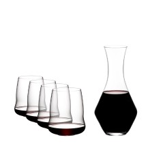 Декантер для вина Riedel и 4 бокала для красного вина Winewings Cabernet