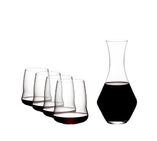 Декантер для вина Riedel и 4 бокала для красного вина Winewings Cabernet
