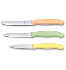 Набор из 3 ножей VICTORINOX Swiss Classic: 2 ножа для овощей и фруктов 8 и 10 см, столовый нож 11 см