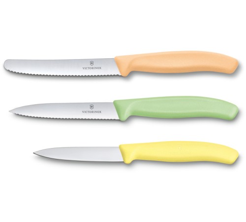 Набор из 3 ножей VICTORINOX Swiss Classic: 2 ножа для овощей и фруктов 8 и 10 см, столовый нож 11 см