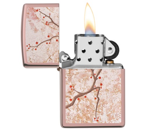 Зажигалка ZIPPO Eastern с покрытием High Polish Rose Gold, латунь/сталь, розовое золото, 38x13x57 мм
