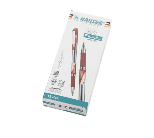 Шариковая ручка Hauser Fluidic, пластик, цвет черный