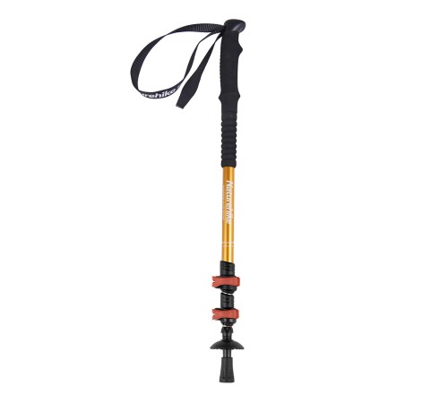 Палка Треккинговая Naturehike ST01 6061 AL NH17D001-Z  с 3 узлами женская 57-120 золотой