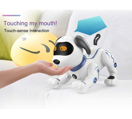 Радиоуправляемая робот-собака LENENG TOYS K16 звук, свет, танцы, сенсор