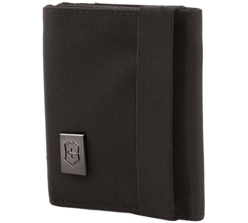 Бумажник VICTORINOX Lifestyle Accessories 4.0 Tri-Fold Wallet, чёрный, нейлон, 9x3x10 см