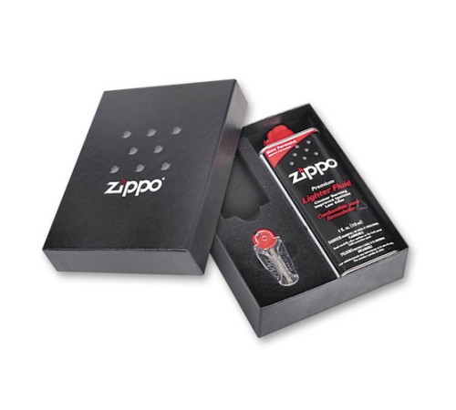 Подарочная коробка Zippo (кремни + топливо, 125 мл + место для широкой зажигалки), 118х43х145 мм